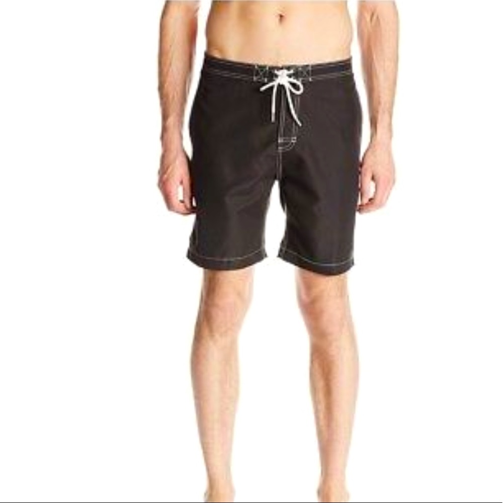 🧜🏼‍♂️Men’s Black Swami Lined Short Swim Trunk XL